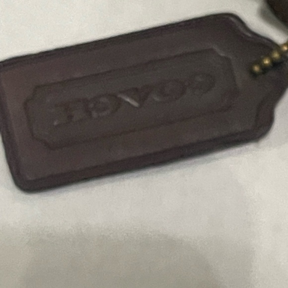 Coach Vintage Sheridan pebbled leather  crossbody bag black tan trim mad… - Picture 11 of 12